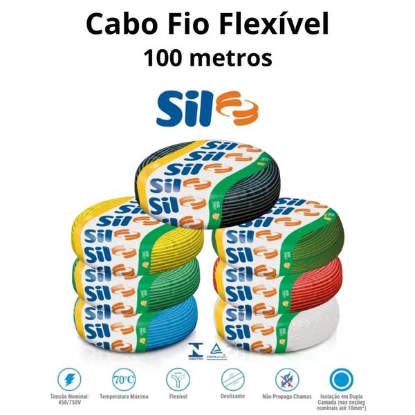 <値下げ> SILSTAR DIA FLEX DF-50SP Cabo Flexível SIL 6,00mm Fio Elétrico Anti Chamas 750V Colorido 50