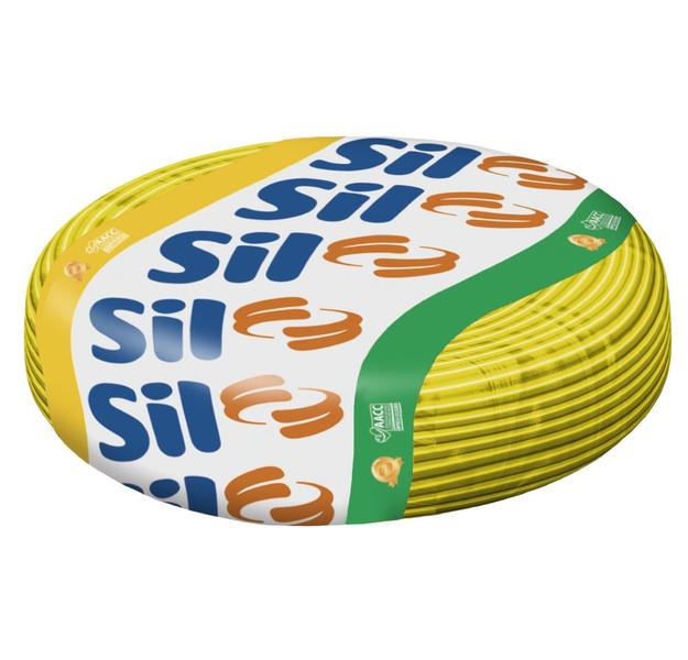 Cabo FlexSil 750V 2,50mm² Amarelo Rolo 25m SIL Imagem de Cabo FlexSil 750V 2,50mm² Amarelo Rolo 25m SIL