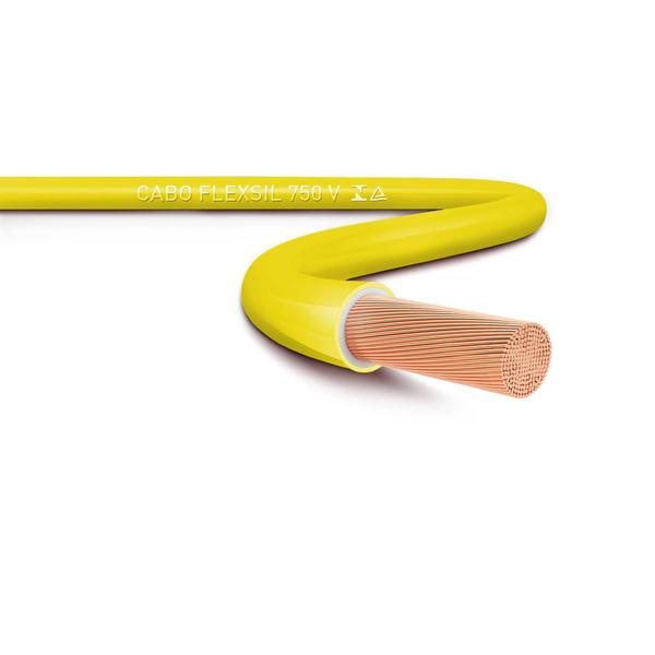 Cabo FlexSil 750V 2,50mm² Amarelo Rolo 25m SIL Imagem de Cabo FlexSil 750V 2,50mm² Amarelo Rolo 25m SIL