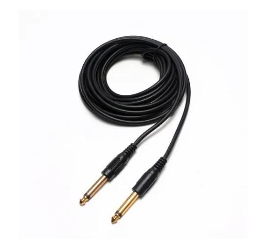Cabo Guitarra Violão Baixo P10 X P10 Mono Preto - Lenox Imagem de Cabo Guitarra Violão Baixo P10 X P10 Mono Preto