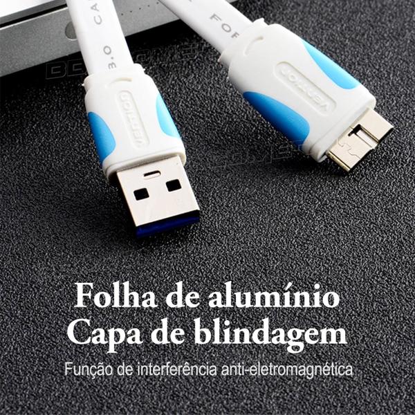 Imagem de Cabo Hd Externo Usb-A Tipo A 3.0 P/ Micro B 5gbps Vention 1m