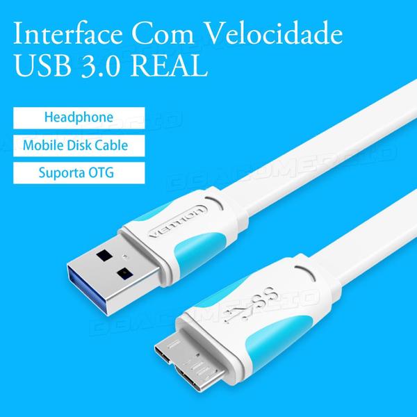 Imagem de Cabo Hd Externo Usb-A Tipo A 3.0 P/ Micro B 5gbps Vention 2m