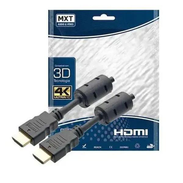 Imagem de Cabo HDMI 10 metros 2.0 4K PREMIUM filtro pino dourado - MXT