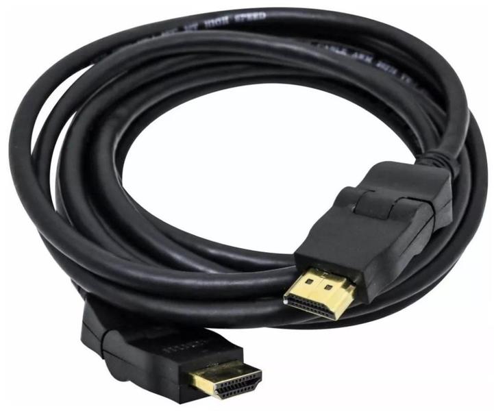 Imagem de Cabo Hdmi 1080 Full Hd 3d Articulado 90 e 180 - 1.8 Mts - Lelong