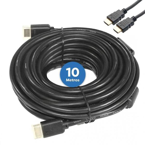 Imagem de Cabo Hdmi 10M Metros Premium 2.0 Blindado Ultra Fullhd 4K 3D