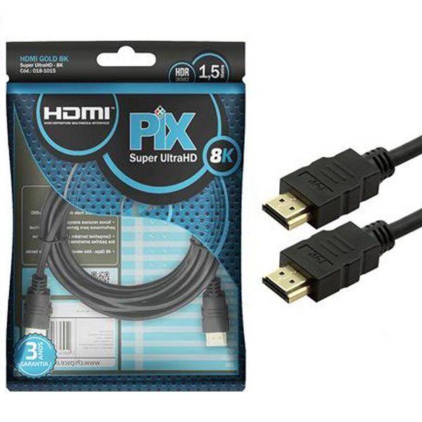 Imagem de Cabo HDMI 1,5 Metros 2.1 8K ULTRA HD 3D 19 Pinos CHIP SCE 018-1015