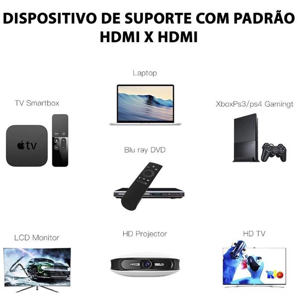 Imagem de Cabo Hdmi 1,5Mt Smart TV Monitor Gamer Ps3 Tv Xbox Ps4 Full Hd 4K