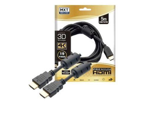 Imagem de Cabo Hdmi 19 Pinos Filtro 2.0 4k Ultra Hd Premium 5m Mxt