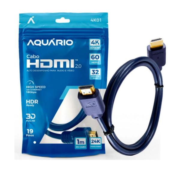 Imagem de Cabo HDMI 2.0 1m: Vídeo Realista