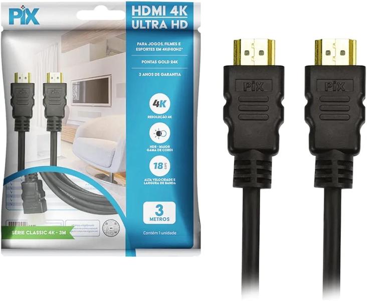 Imagem de Cabo HDMI 2.0 3m - PIX