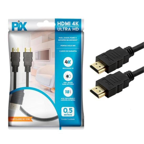 Imagem de Cabo HDMI 2.0 4k 0,5m Pix