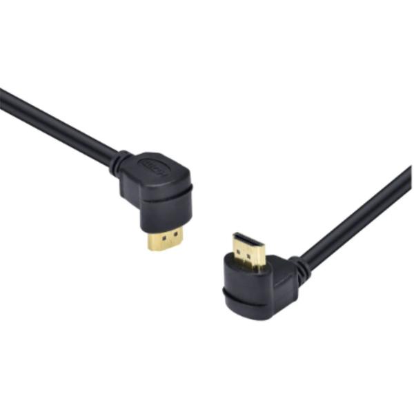 Imagem de Cabo Hdmi 2.0 4k 19+1p Ultra Hd Gold 90º 30awg 70cm