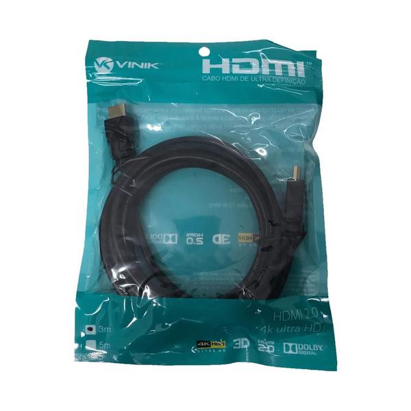 Imagem de Cabo Hdmi 2.0 4K 3D 3M H20-3 - Vinik