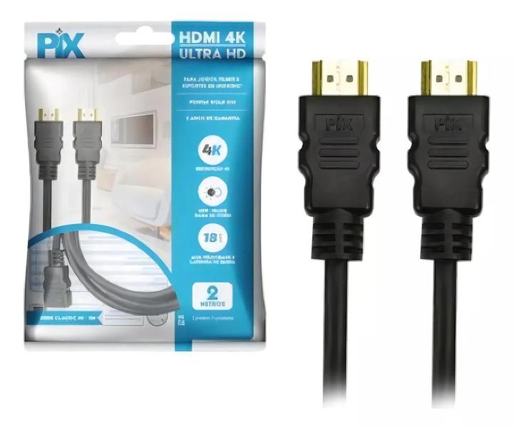 Imagem de Cabo Hdmi 2.0 4k 3d Ultrahd 19 Pinos Chip 2 Metros