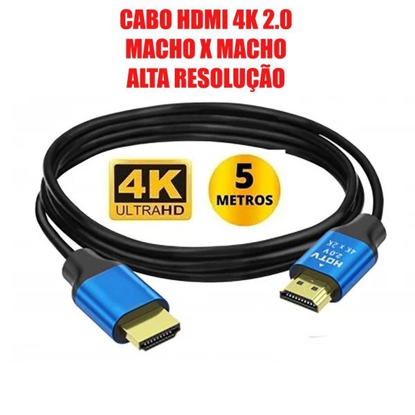 Imagem de Cabo Hdmi 2.0 4K 5 Metros