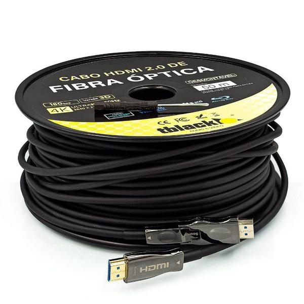 Imagem de Cabo HDMI 2.0 4k Fibra Óptica Desmontável 100 metros