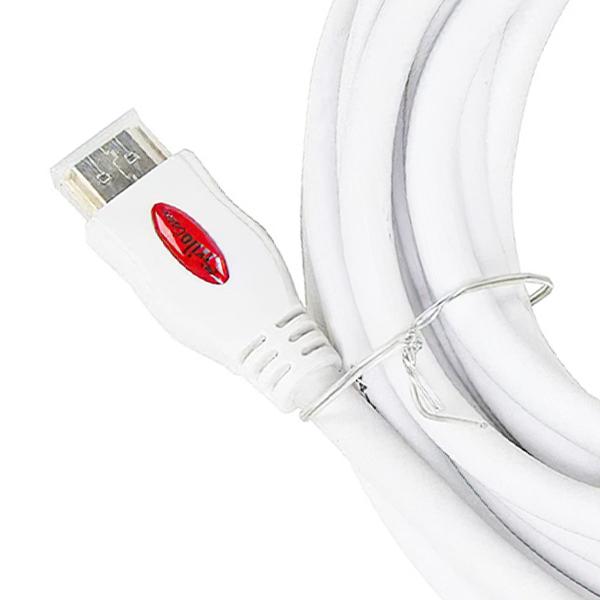 Cabo HDMI 2.0 4K Ultra HD 3D, Branco - 5 Metros - CIRILO CABOS Imagem de Cabo HDMI 2.0 4K Ultra HD 3D, Branco - 5 Metros