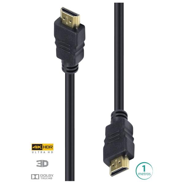 Imagem de Cabo hdmi 2.0 4k ultra hd 3d conexão ethernet 1 metro - h20-1