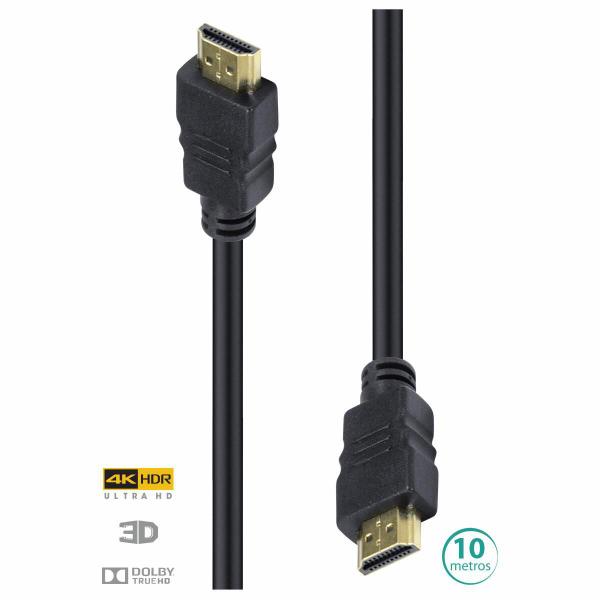 Imagem de Cabo Hdmi 2.0 4k Ultra Hd 3d Conexão Ethernet 10 Metros - H20-10 F018