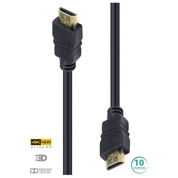 Imagem de Cabo Hdmi 2.0 4k Ultra Hd 3d Conexão Ethernet 10 Metros - H20-10