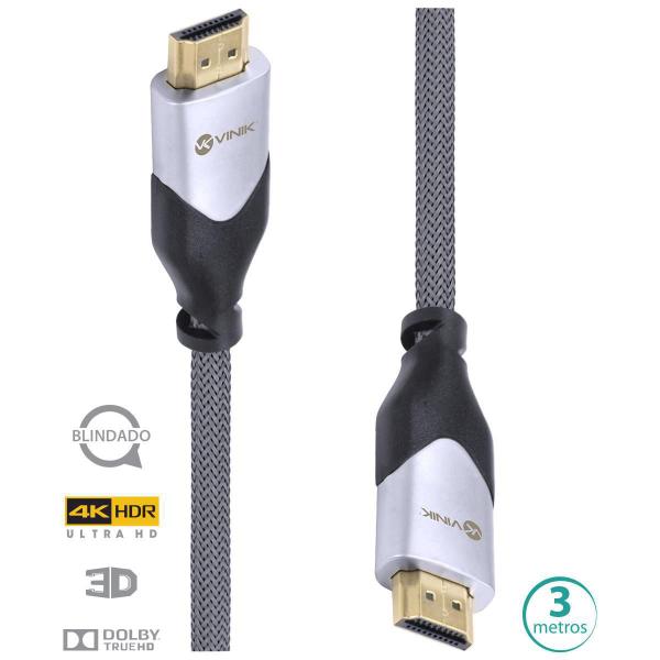 Imagem de Cabo Hdmi 2.0 4K Ultra Hd 3D Conexão Ethernet Blindado Em Ny