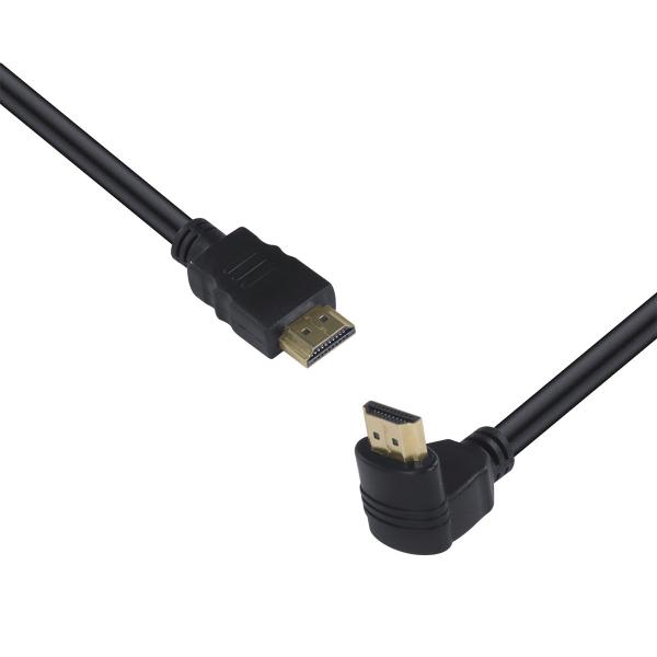 Imagem de Cabo Hdmi 2.0 4k Ultra Hd 3d Conexão Ethernet Com 01 Conector 90º 10 Metros - H2090-10