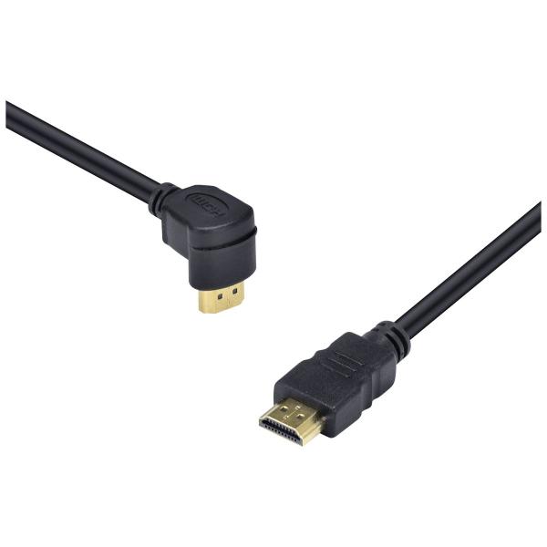 Imagem de Cabo Hdmi 2.0 4k Ultra Hd 3d Conexão Ethernet Com 01 Conector 90º 2 Metros - H2090-2