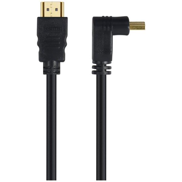 Imagem de Cabo Hdmi 2.0 4k Ultra Hd 3d Conexão Ethernet Com 01 Conector 90º 5 Metros - H2090-5