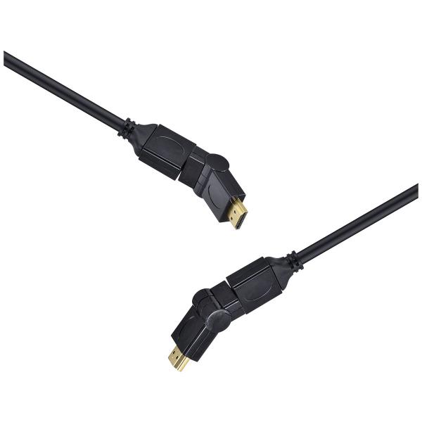 Imagem de Cabo Hdmi 2.0 4k Ultra Hd 3d Conexão Ethernet Conectores 360 2 Metros - H20b360-2