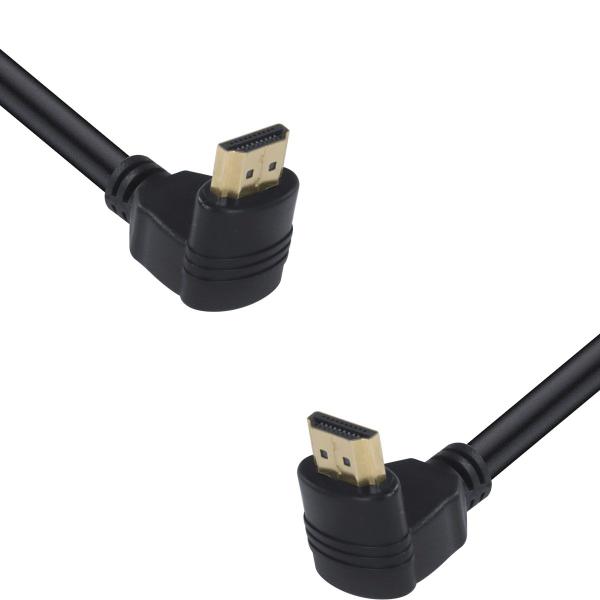 Imagem de Cabo Hdmi 2.0 4k Ultra Hd 3d Conexão Ethernet Conectores 90 2 Metros - H20b90-2