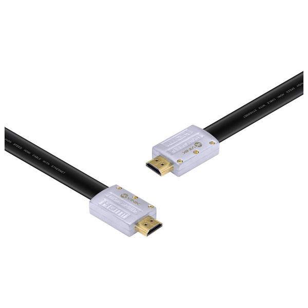 Imagem de Cabo Hdmi 2.0 4k Ultra Hd 3d Conexão Ethernet Flat Com Conector Desmontável 5 Metros - H20fl-5