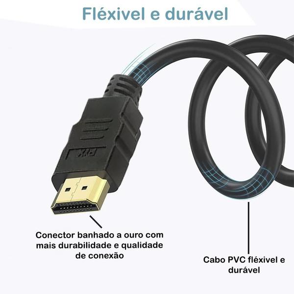 Imagem de Cabo Hdmi 2.0 5 Metros 4k Streaming Projetores Chromecast TV PC PS4 PS5