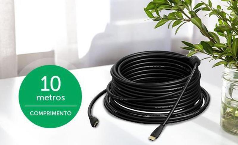 Imagem de Cabo Hdmi 2.0 Com 10 Metros Comprimento CHF 2010 Intelbras