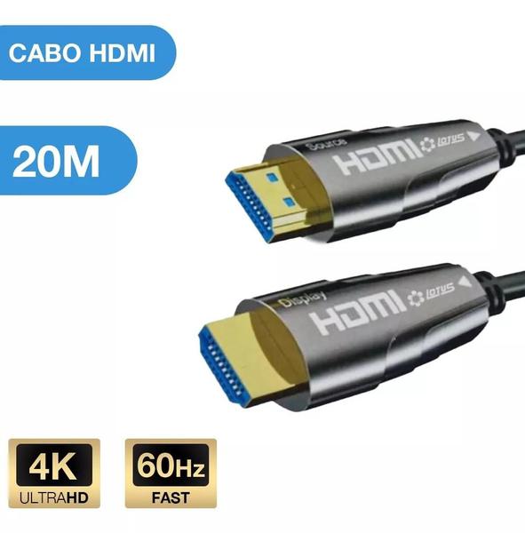 Imagem de Cabo Hdmi 2.0 Fibra Ótica 4k 20m