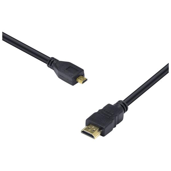 Imagem de Cabo Hdmi 2.0 Para Micro Hdmi 4k Ultra Hd 3d Conexão Ethernet 2 Metros - H20mc-2