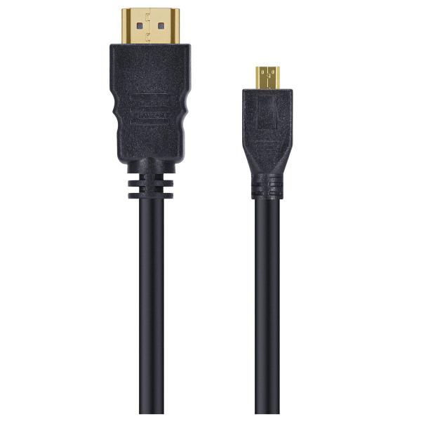 Imagem de Cabo Hdmi 2.0 Para Micro Hdmi 4k Ultra Hd 3d Conexão Ethernet 2 Metros - H20mc-2