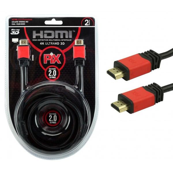 Imagem de Cabo Hdmi 2.0 Premium 4k Ultra Hd 3d 018-0220 Chip Sce 2M