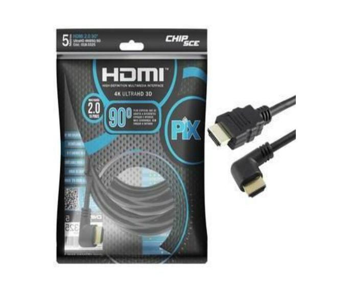 Imagem de Cabo HDMI 2.0 Ultra HD 4K 90 Graus 5m  5 