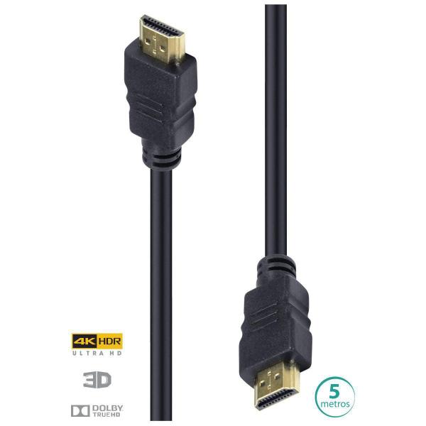 Cabo Hdmi 2.0 Ultra Hd 4K Hdr 3D Vinik Gold 5 Metros Imagem de Cabo Hdmi 2.0 Ultra Hd 4K Hdr 3D Vinik Gold 5 Metros