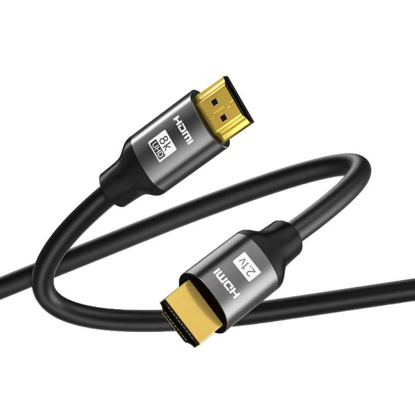 Cabo Hdmi 2.1 3m 8k E 4k 120hz Gold Ultra Hd P Tv Xbox - INBOX MOBILE ACESSORIOS Imagem de Cabo Hdmi 2.1 3m 8k E 4k 120hz Gold Ultra Hd P Tv Xbox