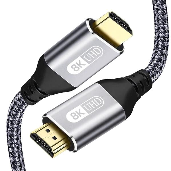 Cabo HDMI 2.1 48Gbps - 8K@60Hz e 4K@120Hz - Suporte a HDR, eARC e HDCP Imagem de Cabo HDMI 2.1 48Gbps - 8K@60Hz e 4K@120Hz - Suporte a HDR, eARC e HDCP