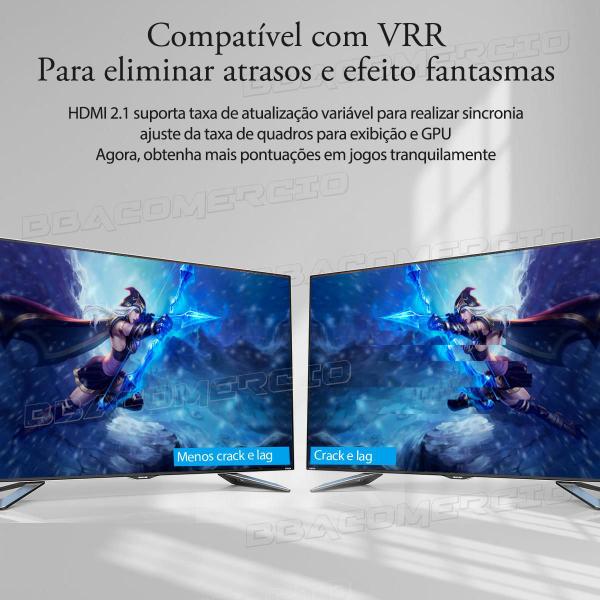 Imagem de Cabo Hdmi 2.1 8k 3d Super Ultra Hd 2m Para Pc Tv Not Monitor