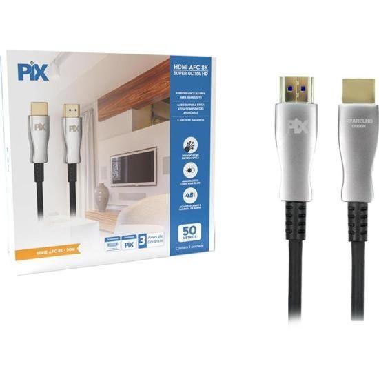 Cabo HDMI 2.1 8k 50m Fibra Ótica Pix Imagem de Cabo HDMI 2.1 8k 50m Fibra Ótica Pix