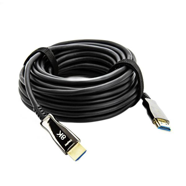 Imagem de Cabo HDMI 2.1 8K Fibra Óptica 50m  Suporte 8K HDR