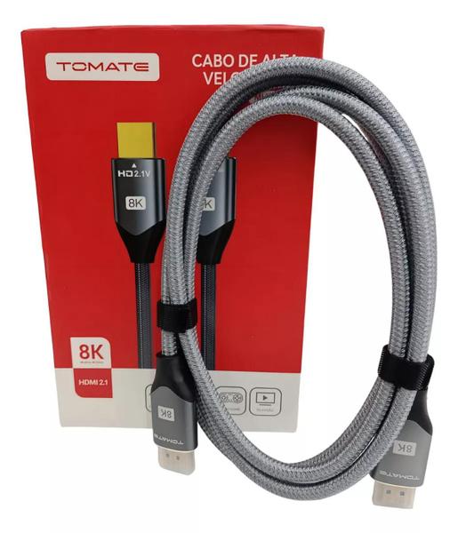 Imagem de Cabo Hdmi 2.1 8k Hd 60hz 4k 120hz Alta Velocidade Tomate 2m