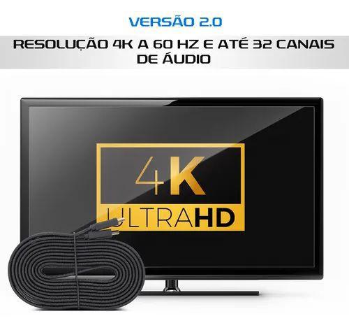 Imagem de Cabo Hdmi 2.1 Gold 8k Ultra Hd Hdr 19p Tv Games 1.5 Metros