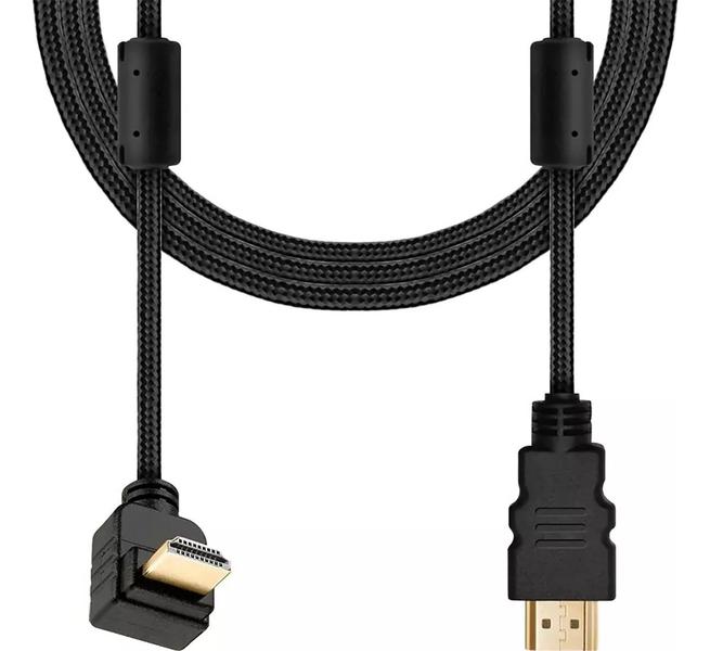 Imagem de Cabo Hdmi 2 Metros 90 Graus Para Projetor Multimidia Tv