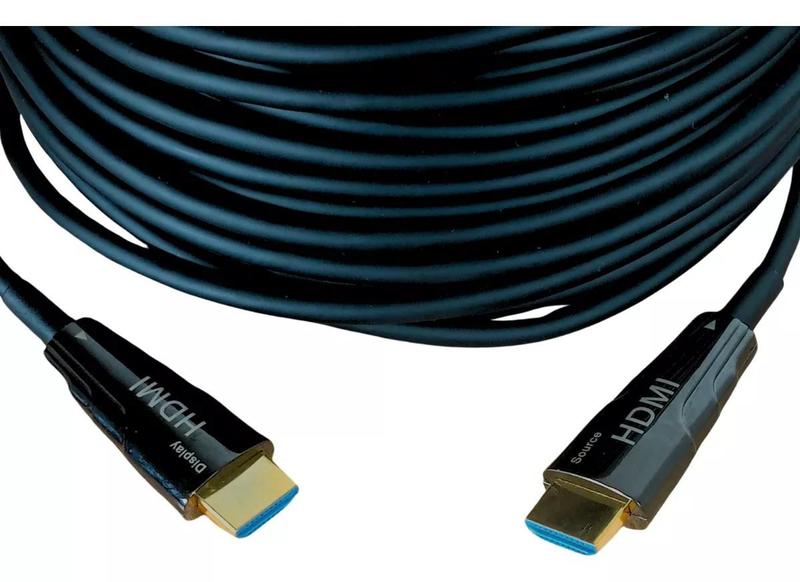 Imagem de Cabo HDMI 20m Metros 120Hz 2.1v Fibra Ótica 8K Ultra HD Ponta Dourada