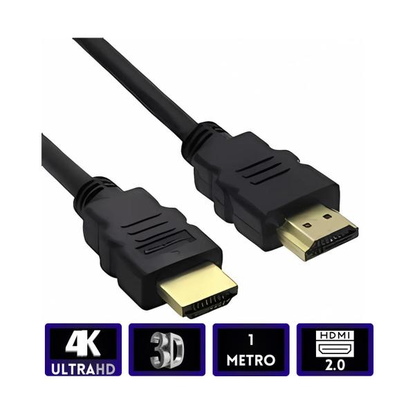 Imagem de CABO HDMI 2V 4K 3D 30AWG OD 5,8MM DOURADO 1 METRO TV Monitor