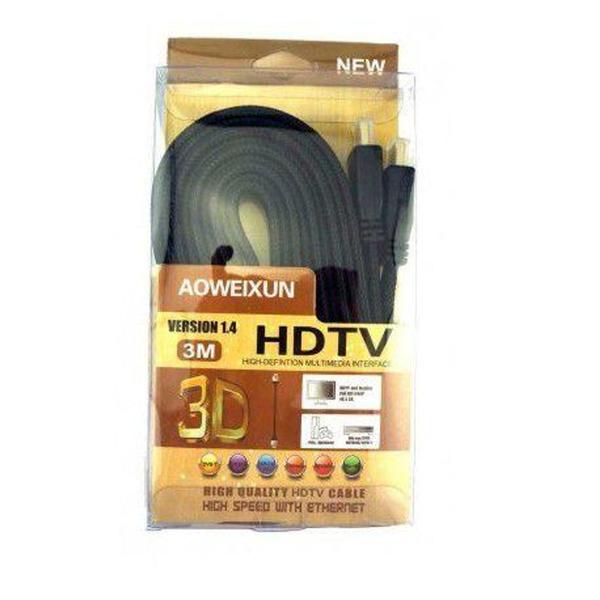 Imagem de Cabo Hdmi 3 Metros 1.4 4k 3d Entrada E Saída Hdmi - Aoweixun